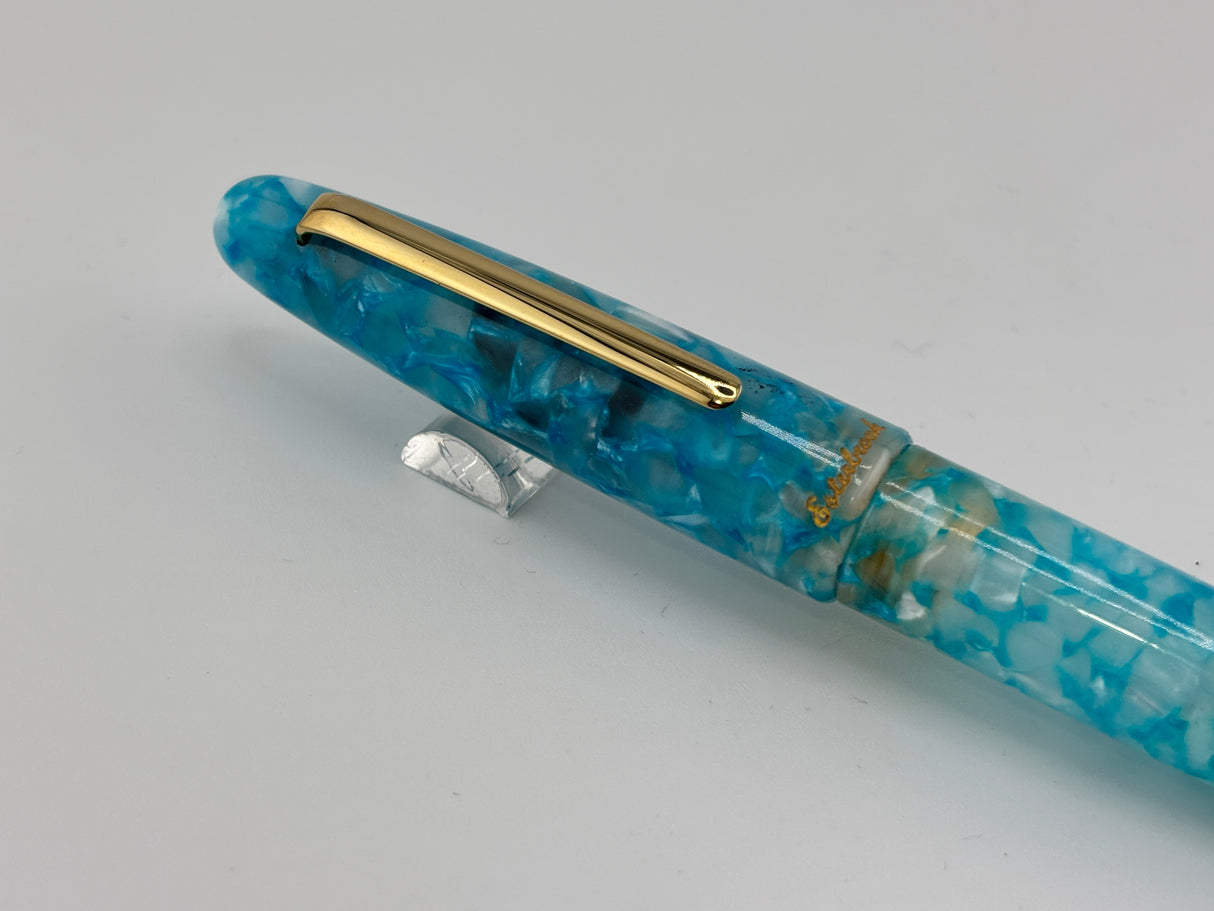 Esterbrook Oversized Estie Sea Glass Fountain Pen - Broad Gold-Plated Nib