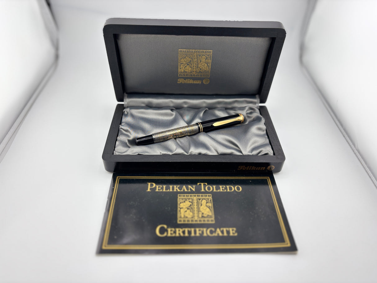 Pelikan M700 Toledo Fountain Pen - Fine 18kt Gold Nib - 1990s