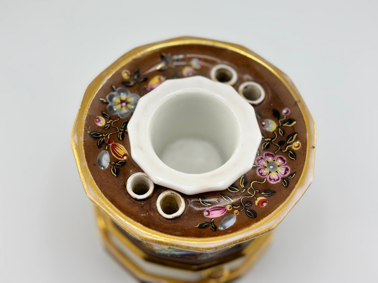 Inkwell Vintage circa 1880 excellent condition - Hand painted
