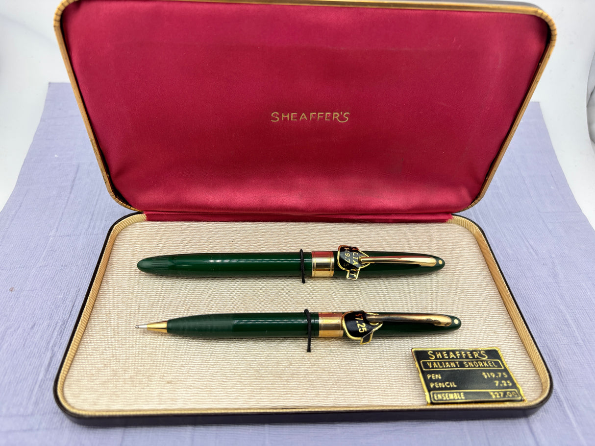 Sheaffer Snorkel set Brown - New old stock and boxed