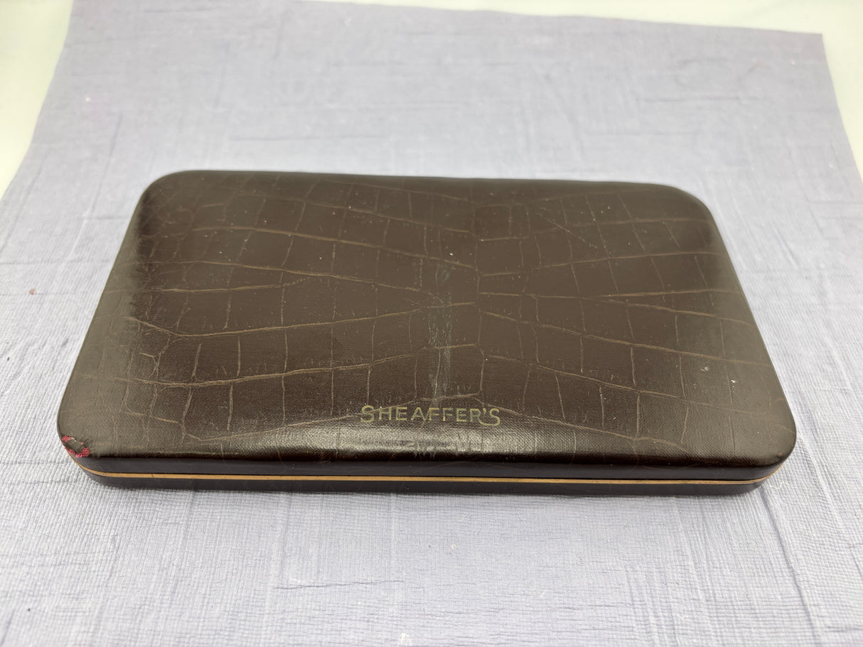 Sheaffer Snorkel set Brown - New old stock and boxed
