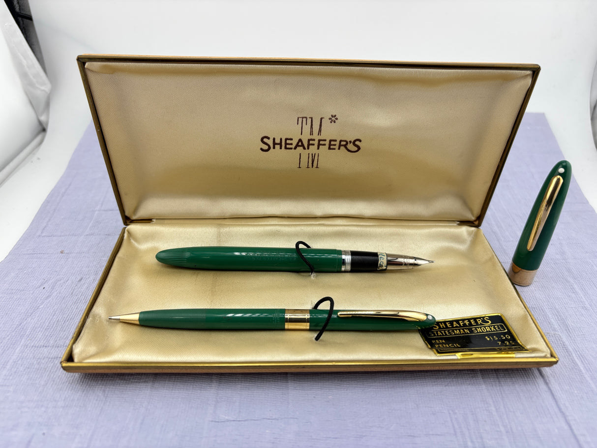 Sheaffer Snorkel set Grey - New old stock and boxed
