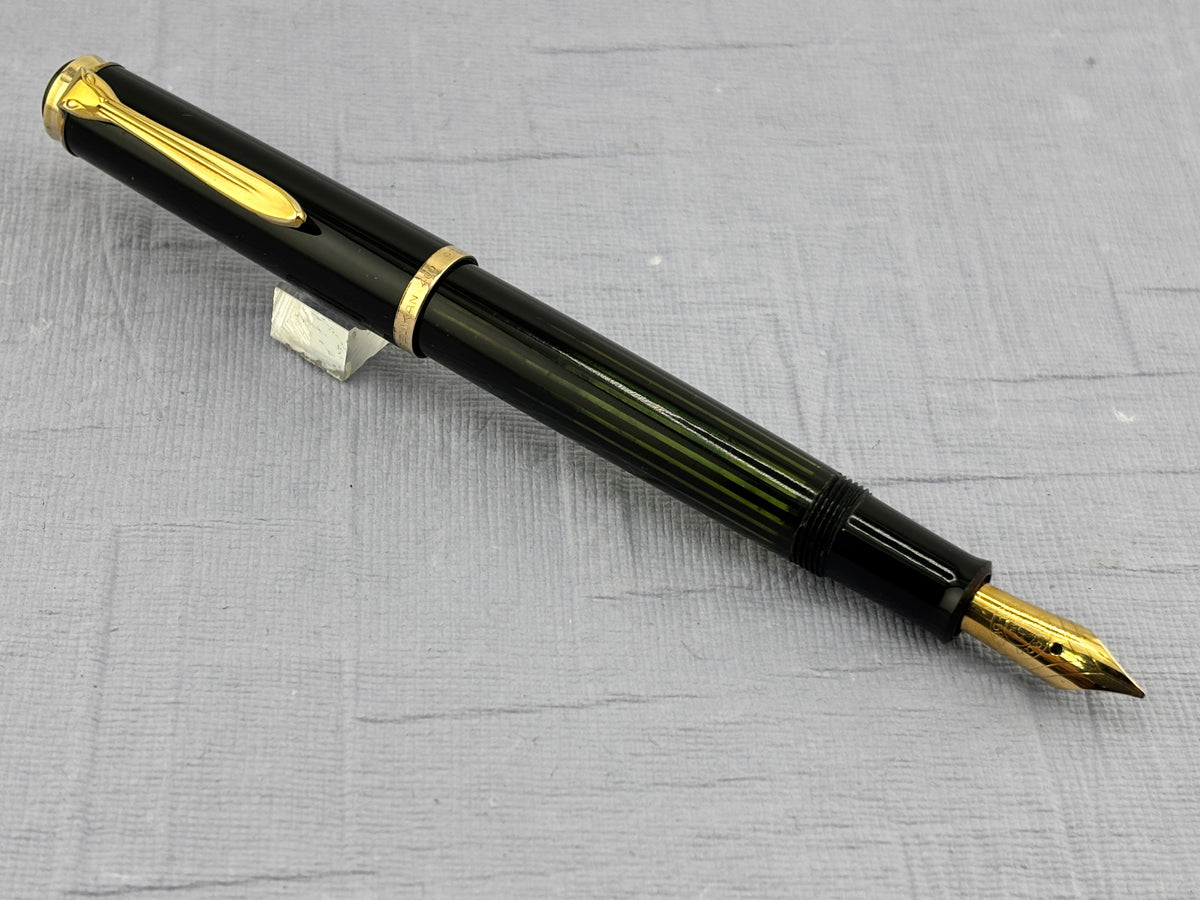 Pelikan 400 fully green barrel striped Gunter Wagner