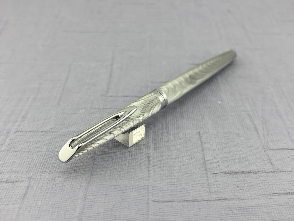 Waterman CF Silver Plaque Moire Fountain Pen