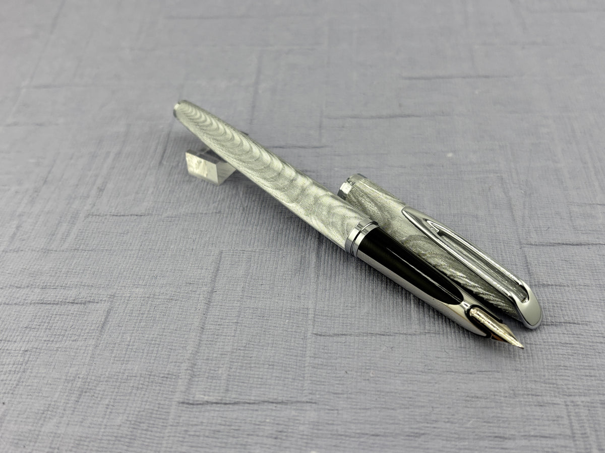 Waterman CF Silver Plaque Moire Fountain Pen