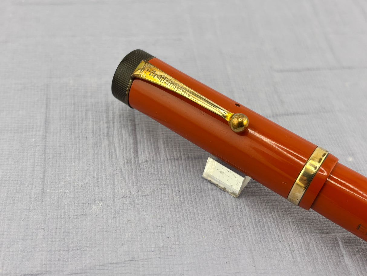 Parker Duofold Senior Orange Hard rubber Fountain Pen