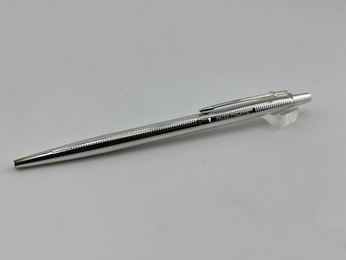 Caran d'Ache & Patek Philippe Rhodium Coated Silver Plated Guilloched Special Edition Ballpoint Pen