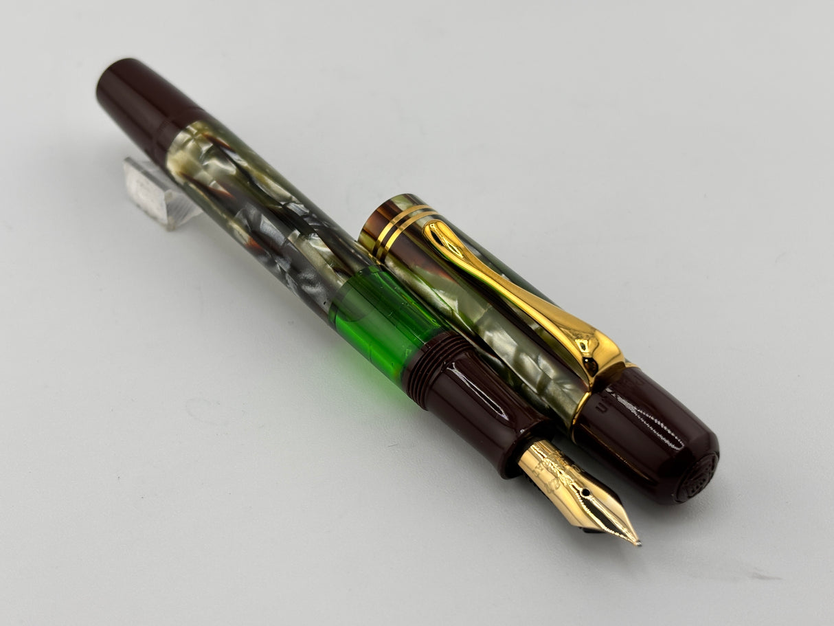 Pelikan M101N Special Edition Brown Tortoise Fountain Pen - Fine 14kt Gold Nib