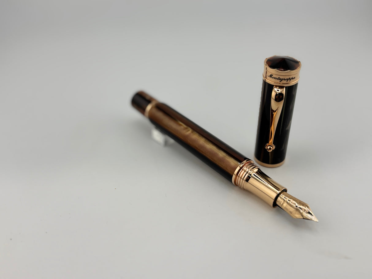 Montegrappa Oversized Grand Ducale Brown Limited Edition Fountain Pen - Medium 18kt Gold Nib