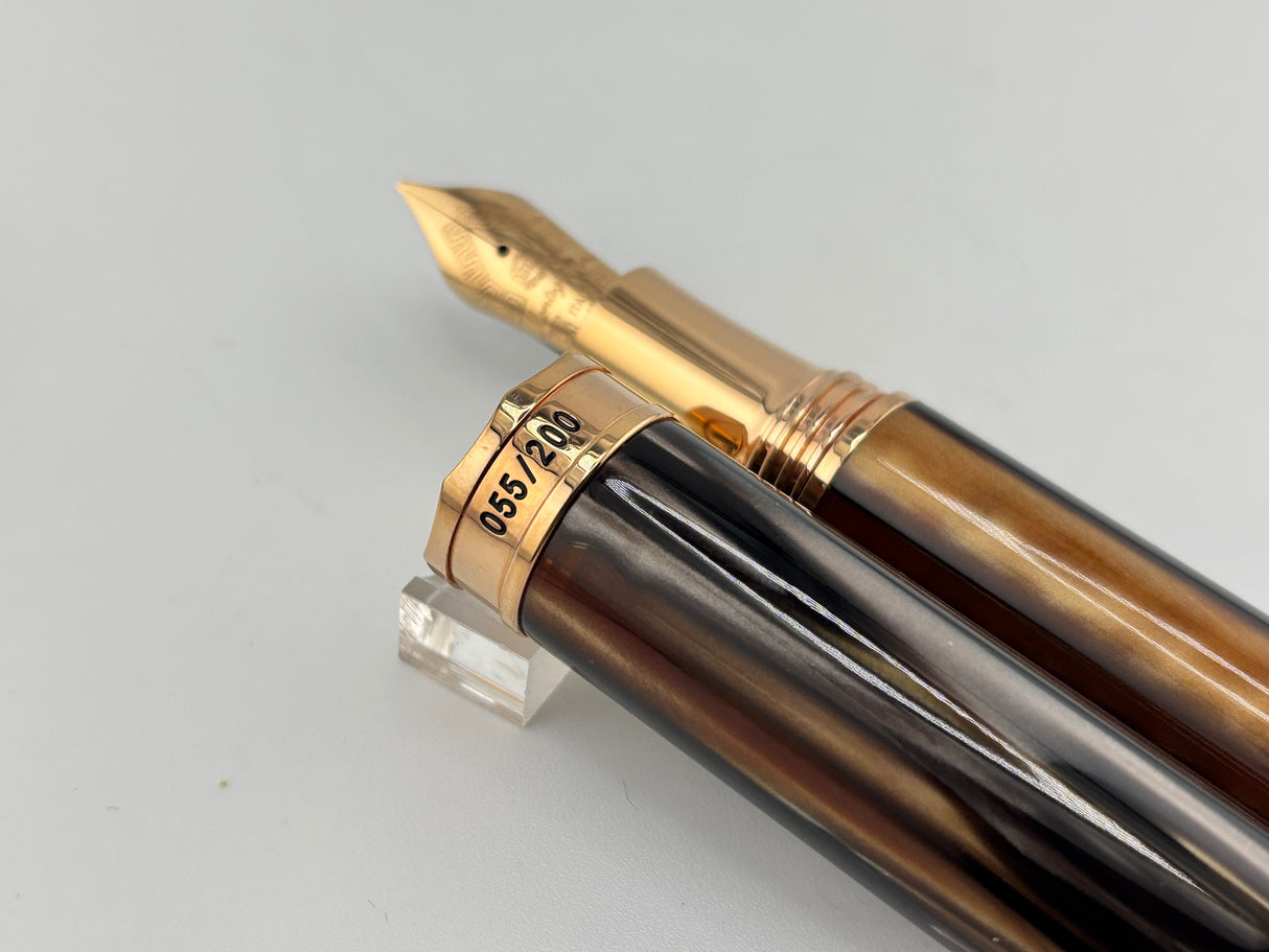 Montegrappa Oversized Grand Ducale Brown Limited Edition Fountain Pen - Medium 18kt Gold Nib