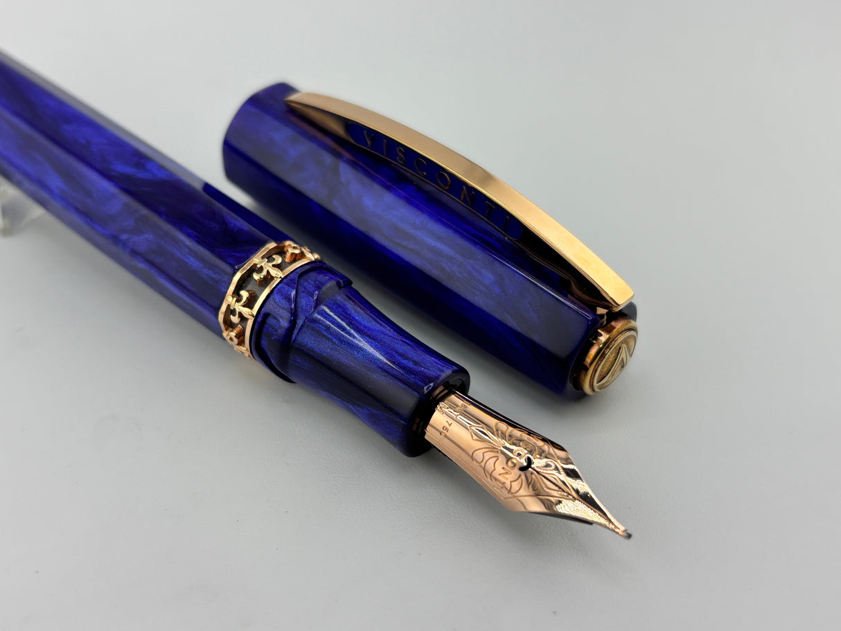 Visconti Medici Limited Edition Viola Fountain Pen - Flexible Medium 18kt Gold Nib