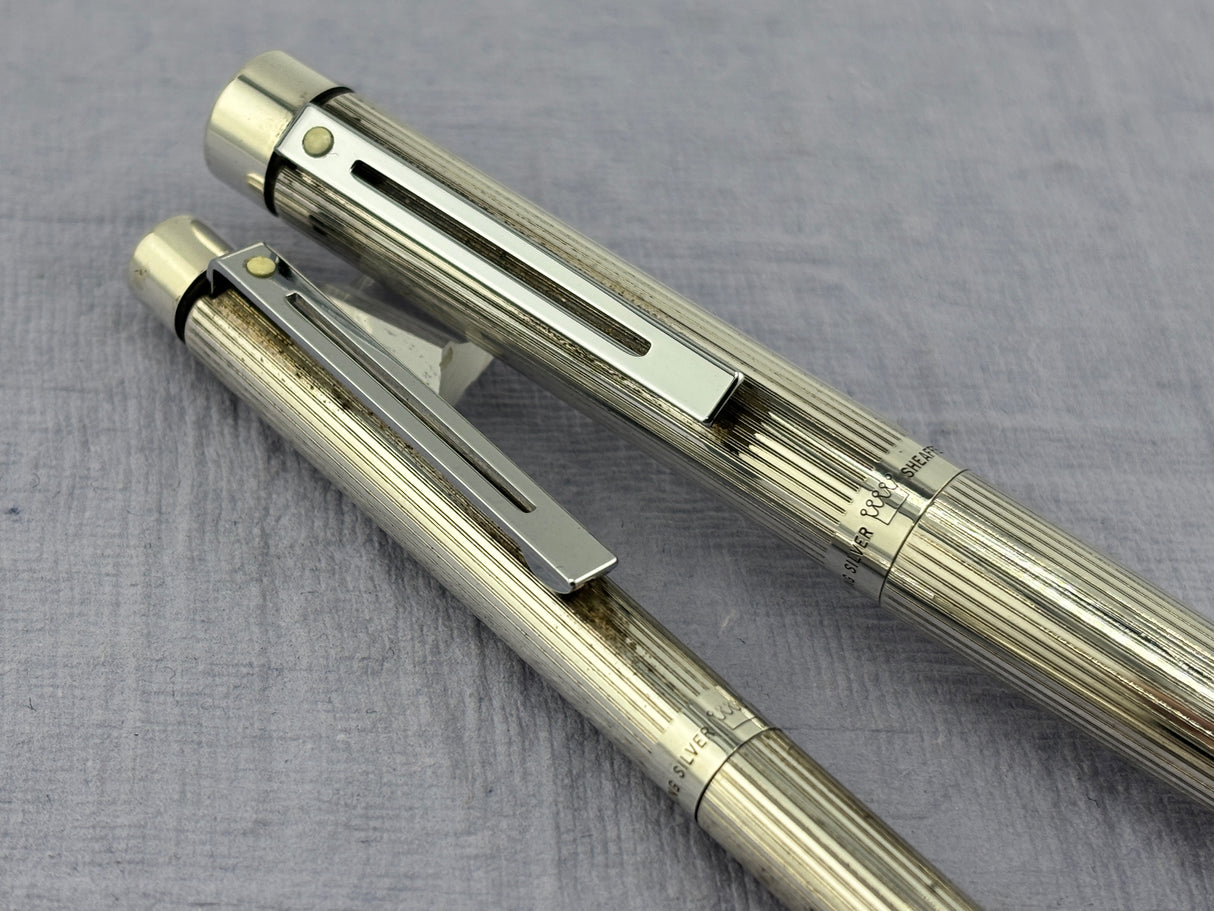 Sheaffer Targa Set full sterling silver 925 - Fountain Pen and Ball Pen