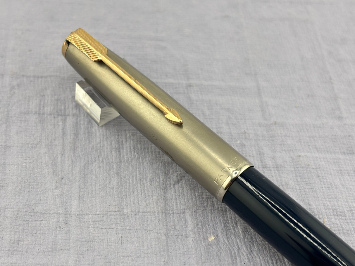 Parker 51 Navy Blue Chrome Cap Aerometric - Fountain Pen