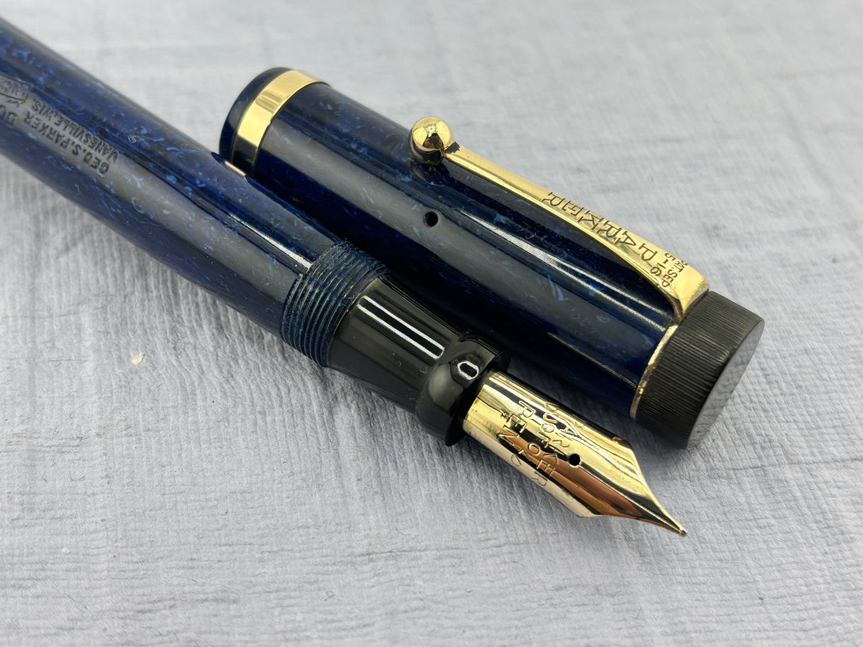Parker Duofold Senior Blue Lapis Fountain Pen