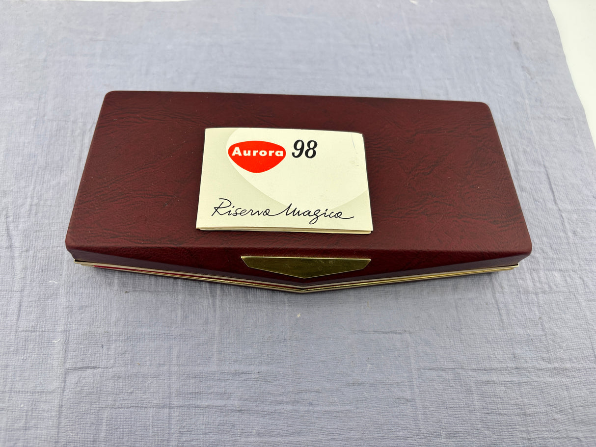 Aurora 98 Riserva Magica Black /gold cap SET - Fountain Pen and Ball Pen