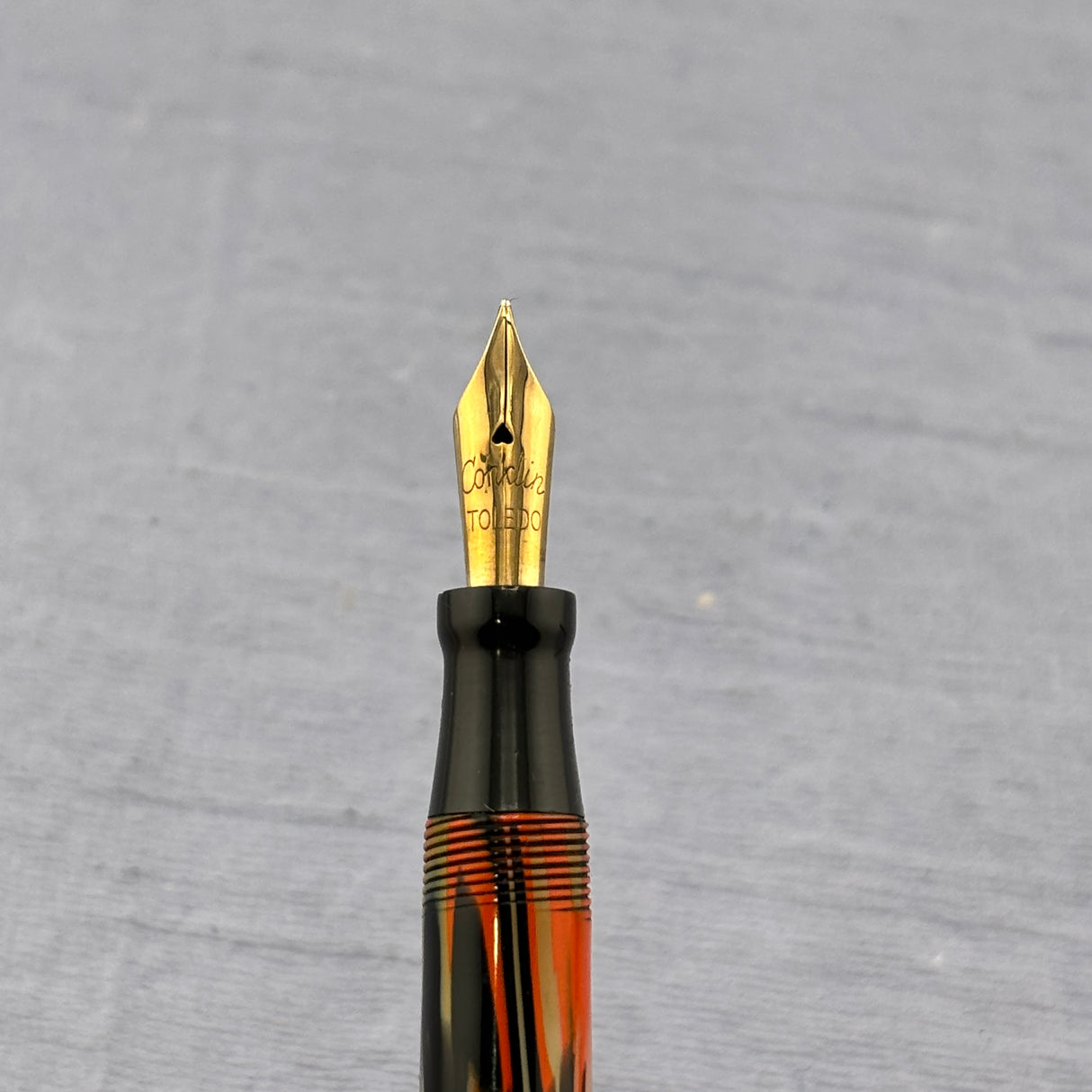 Conklin Black & Orange SET "Halloween" - Flexible Conklin Toledo nib - Fountain Pen and Pencil