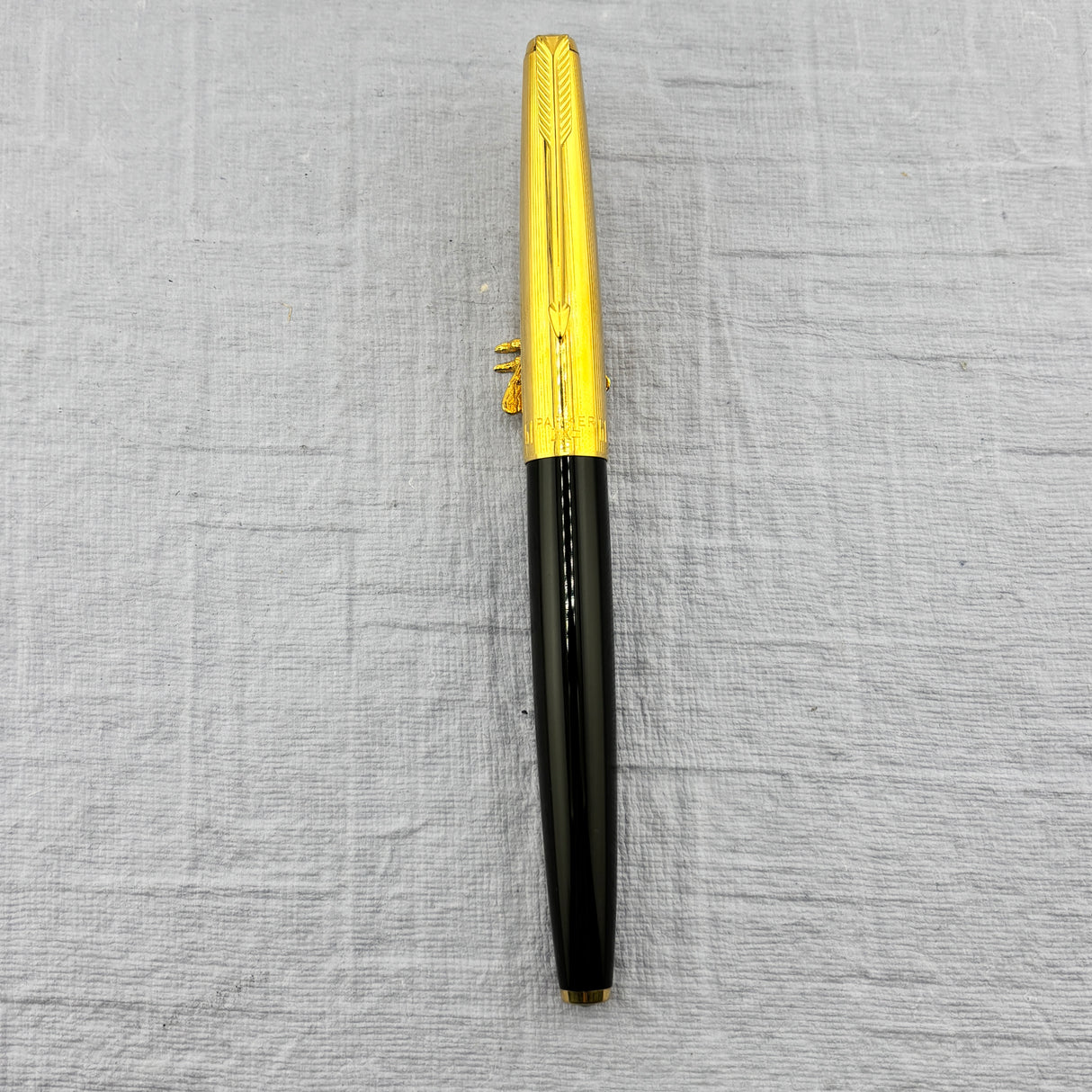 Parker 61 MK II Made in Argentina by Parker - Black - GOLD-PLATED CAP Fountain Pen