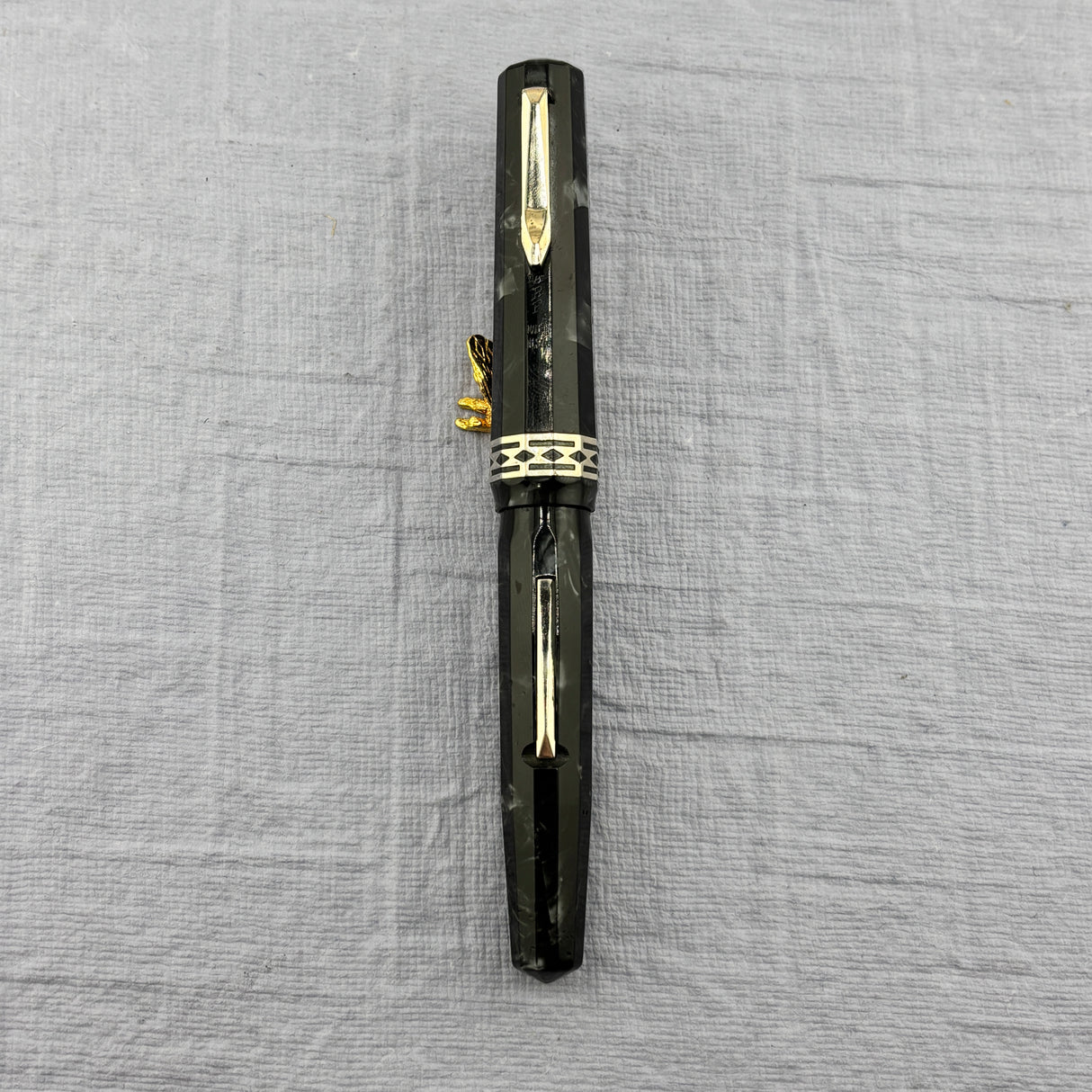 Wahl Eversharp Doric - Grey Burma Short Size - FLEX NIB 14K - Fountain Pen