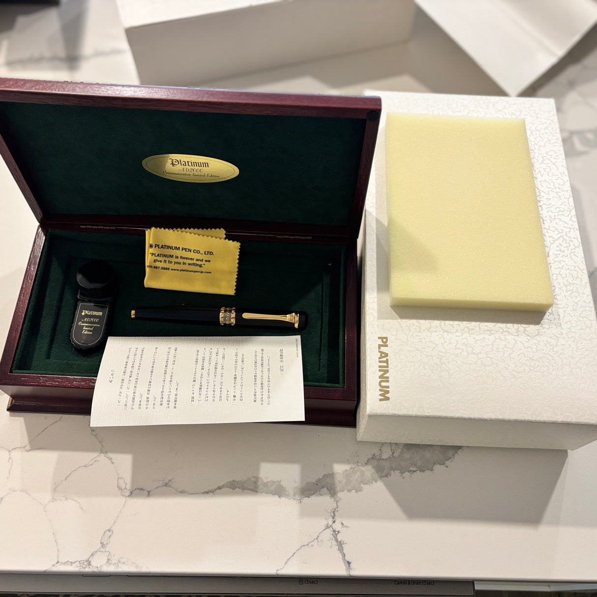 Platinum AD2000 Y2K Black Commemorative Limited Edition Fountain Pen - Fine 18kt Gold Nib