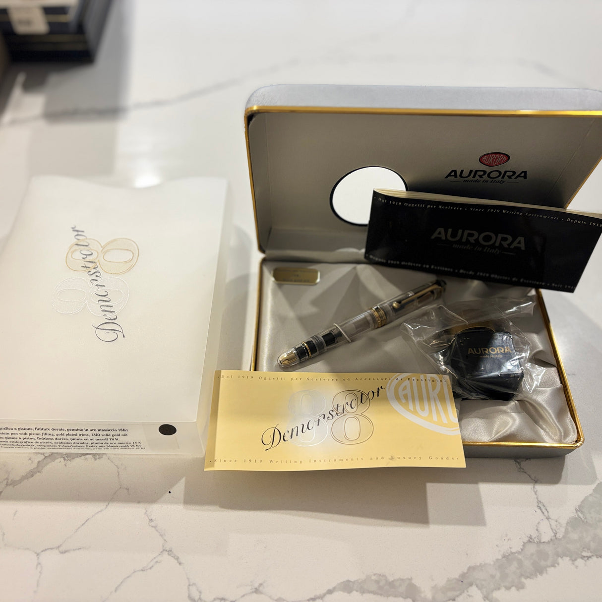 Aurora 88 Demonstrator Fountain Pen Limited Edition - Broad 18kt Gold Nib