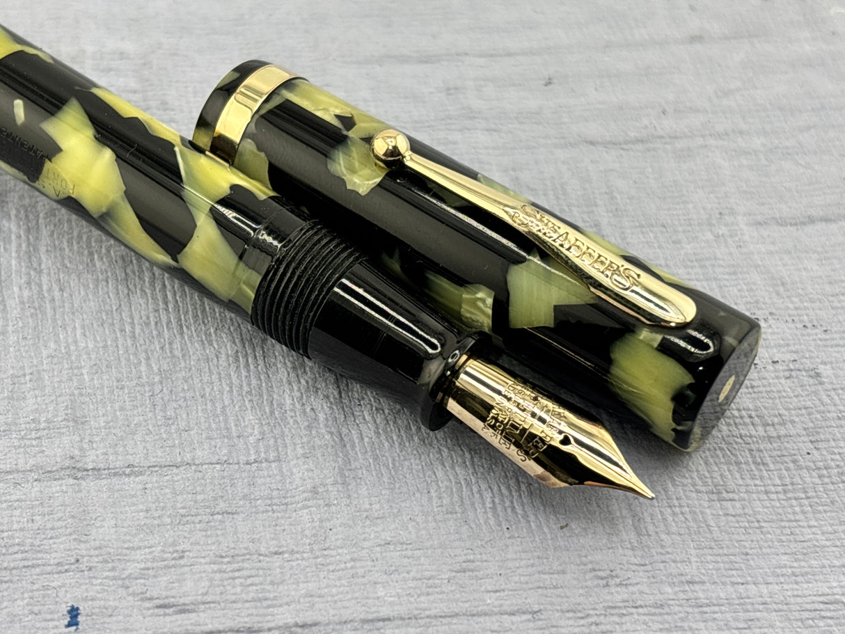 Sheaffer Flat Top Lifetime Senior Black and Pearl - Fountain Pen
