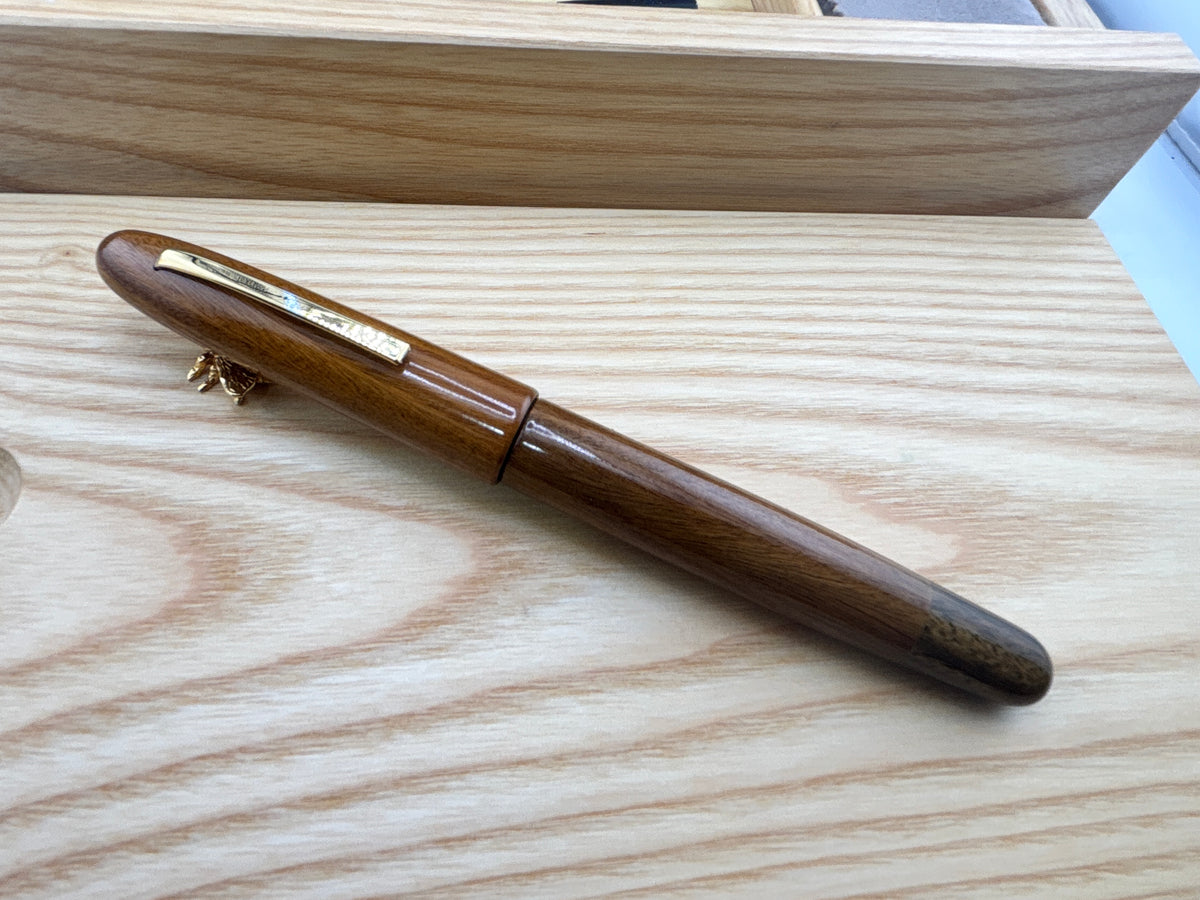 OMAS Precious Lignum Vitae Wood Ogiva Fountain Pen - Medium 18kt Gold Nib