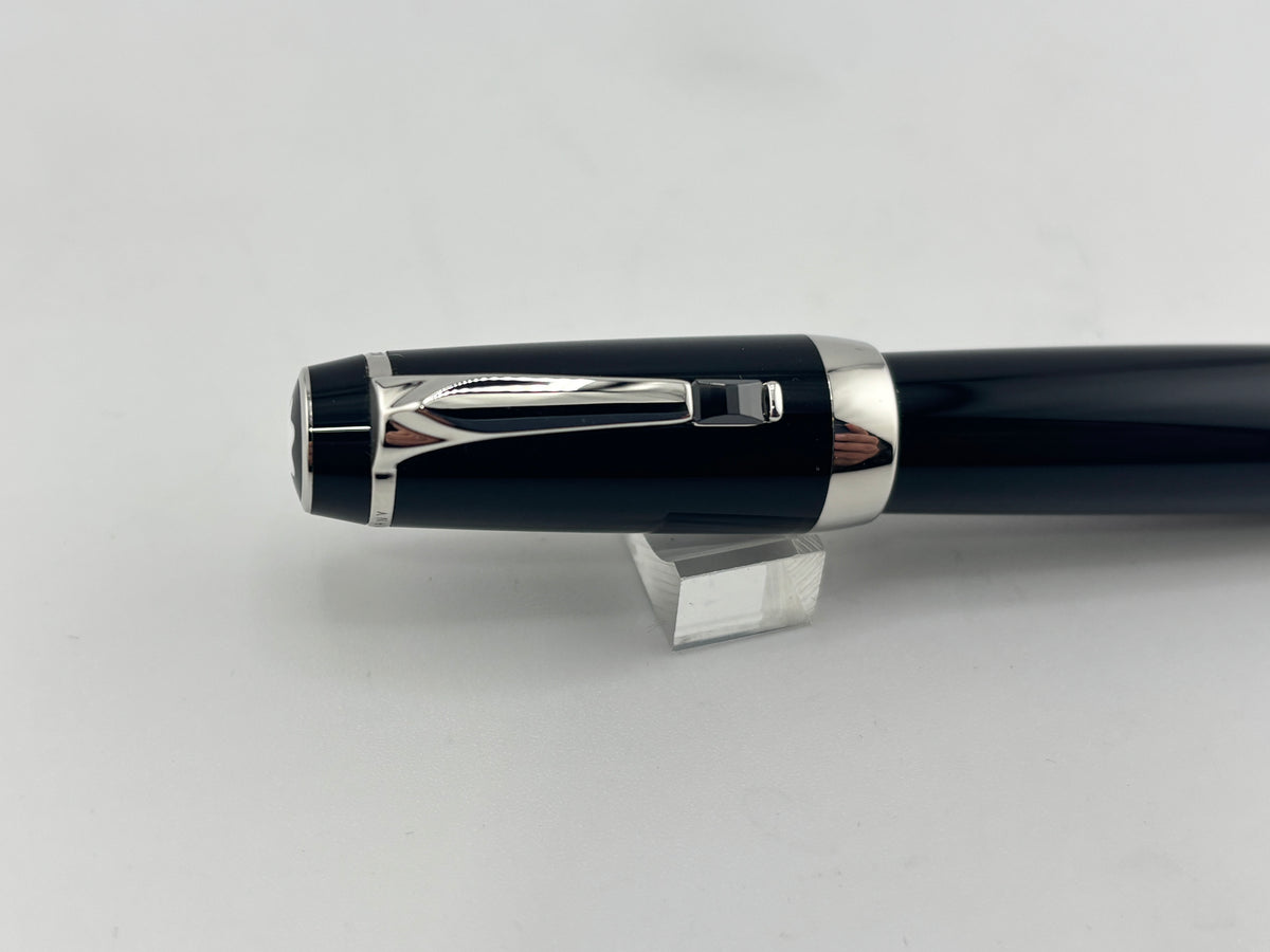 Montblanc Boheme Black Resin Retractable Nib Fountain Pen - Medium 18kt Gold Nib