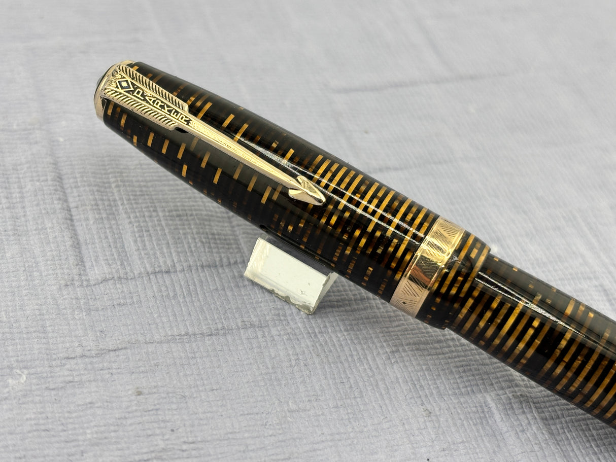 Parker Vacumatic Standard Brown Split Arrow Diamond clip - Fountain Pen