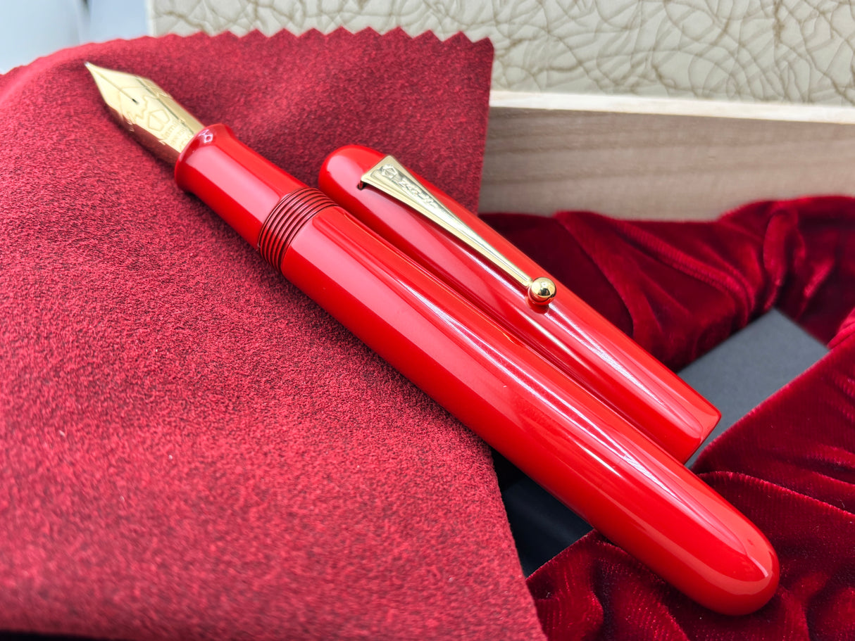Namiki Emperor Vermilion Urushi Fountain Pen - The Grail of the Namiki Urushi! - Fine/Medium 18kt Gold Nib