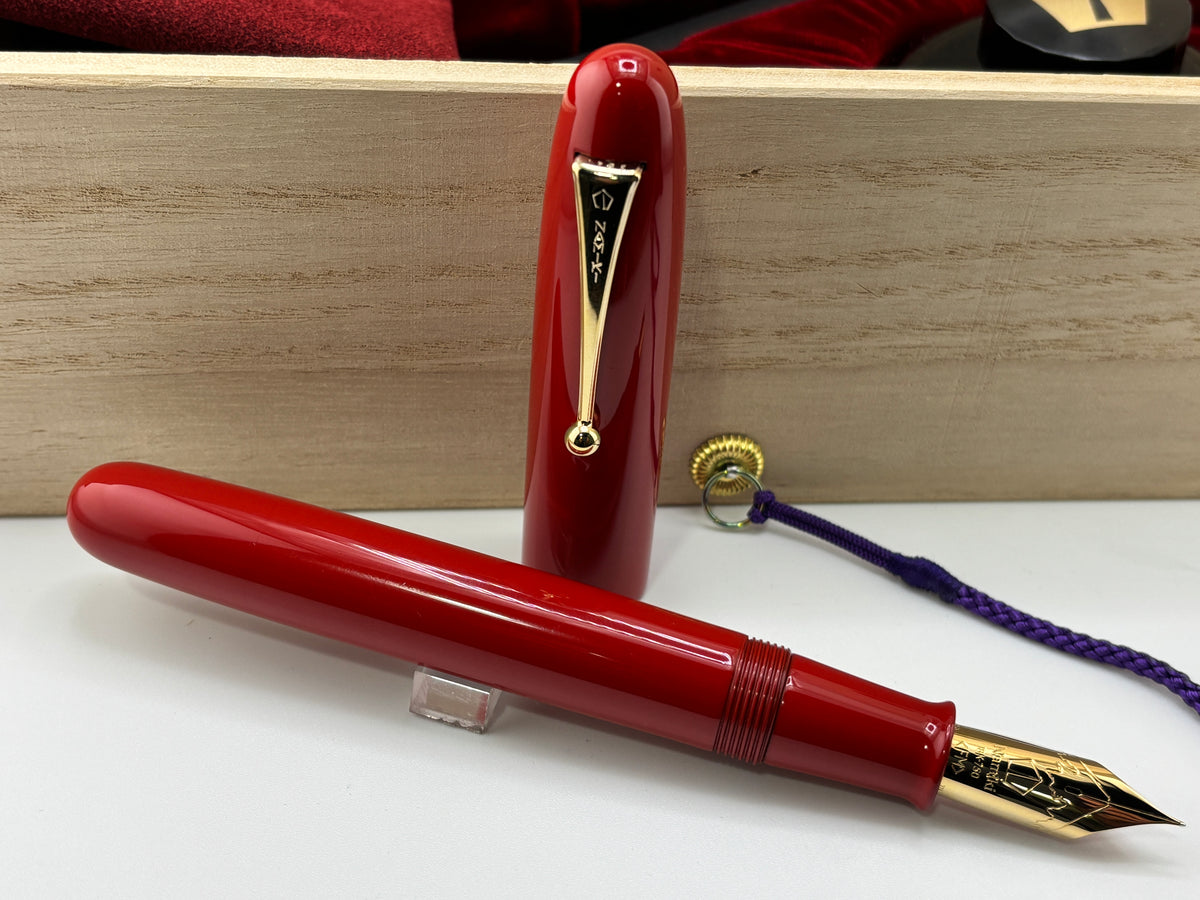 Namiki Emperor Vermilion Urushi Fountain Pen - The Grail of the Namiki Urushi! - Fine/Medium 18kt Gold Nib