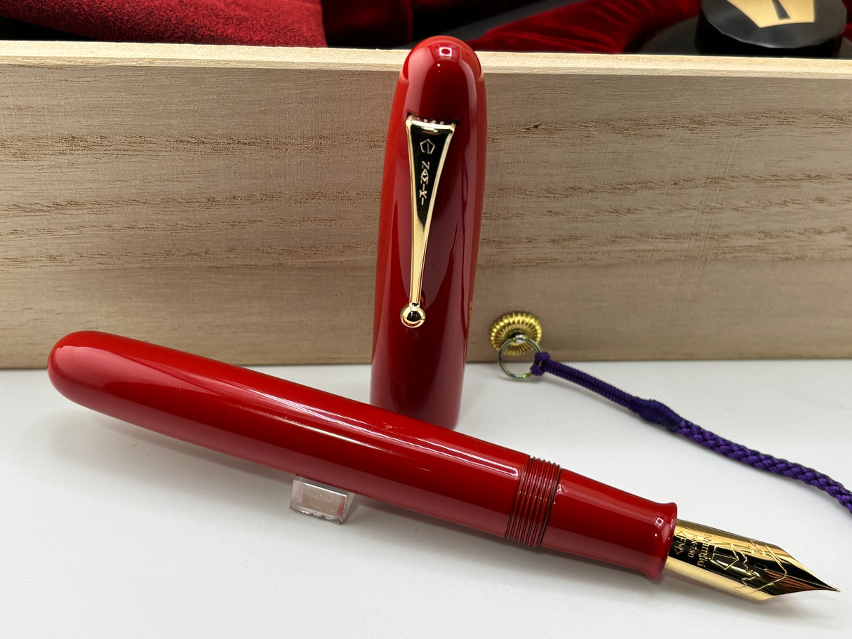 Namiki Emperor Vermilion Urushi Fountain Pen - The Grail of the Namiki Urushi! - Fine/Medium 18kt Gold Nib