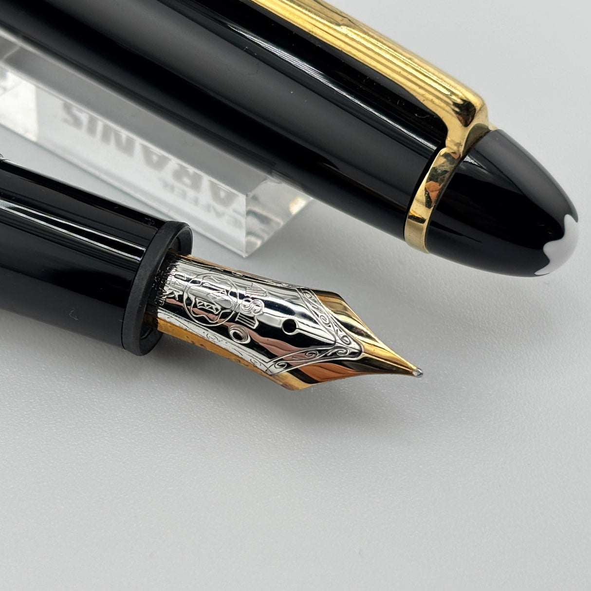 Montblanc Black Resin Meisterstuck #146 LeGrand Fountain Pen - Fine 14kt Gold Nib
