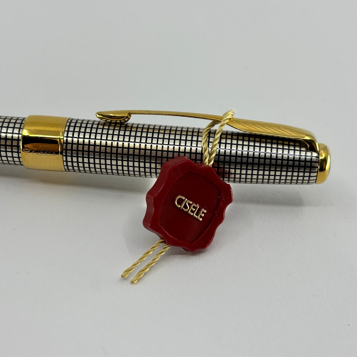 Parker Sonnet Sterling Silver Cisele Cross Hatch Design Ballpoint Pen - Circa 1995