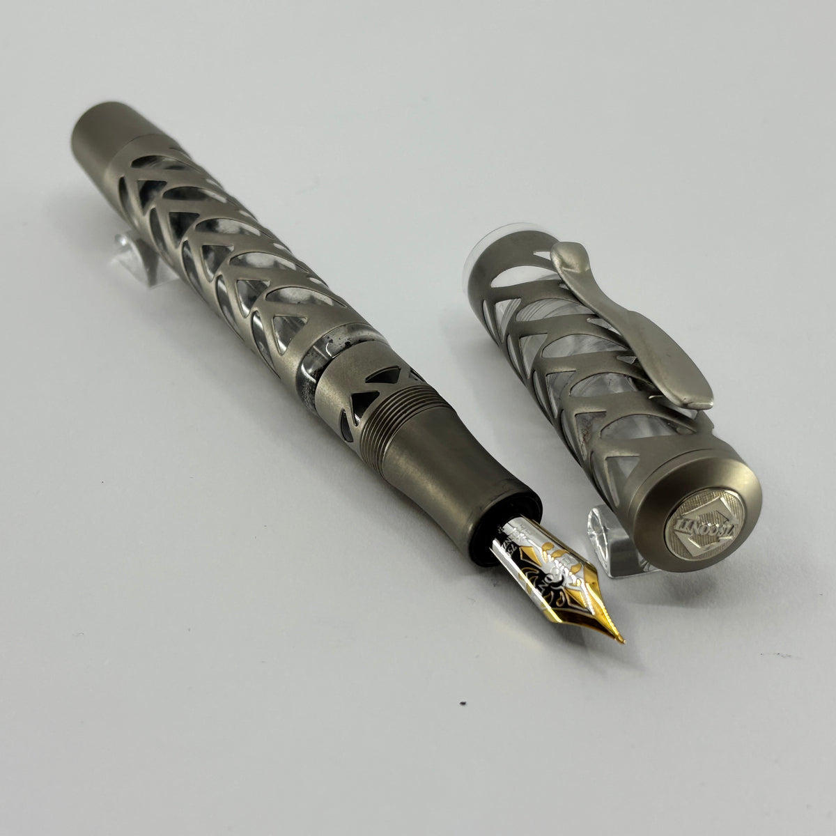 Visconti Titanium Skeleton Limited Edition Fountain Pen - Fine 18kt Gold Nib