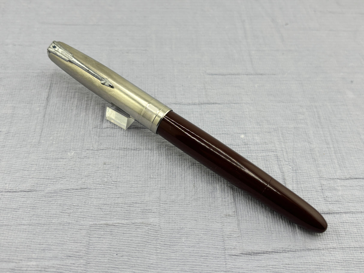 Parker 51 Burgundy Coin Stack Steel cap Diamond Clip Vacumatic - Fountain Pen