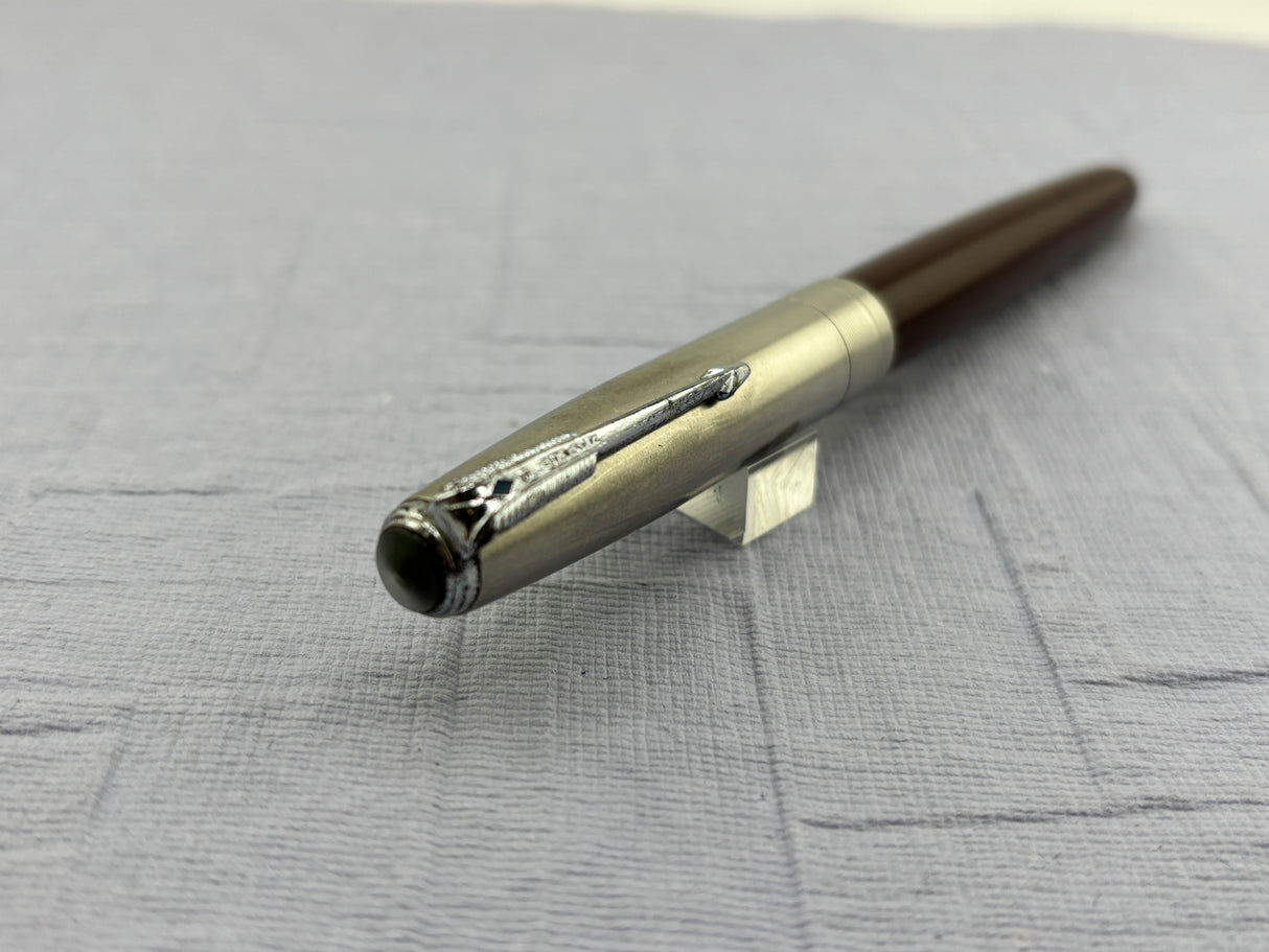 Parker 51 Burgundy Coin Stack Steel cap Diamond Clip Vacumatic - Fountain Pen