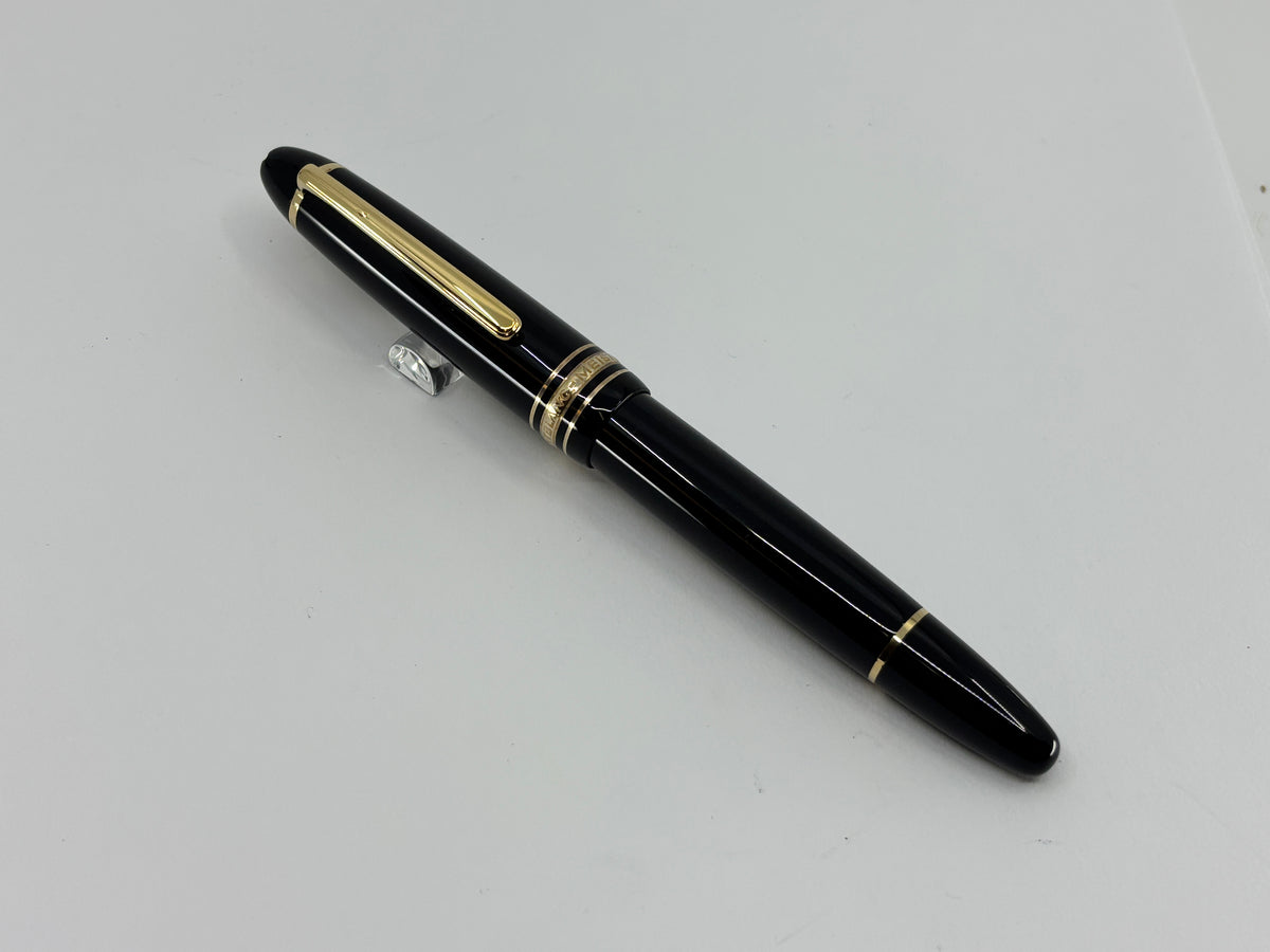 Montblanc Black Meisterstuck #146 LeGrand Fountain Pen - Fine 14kt Gold Nib