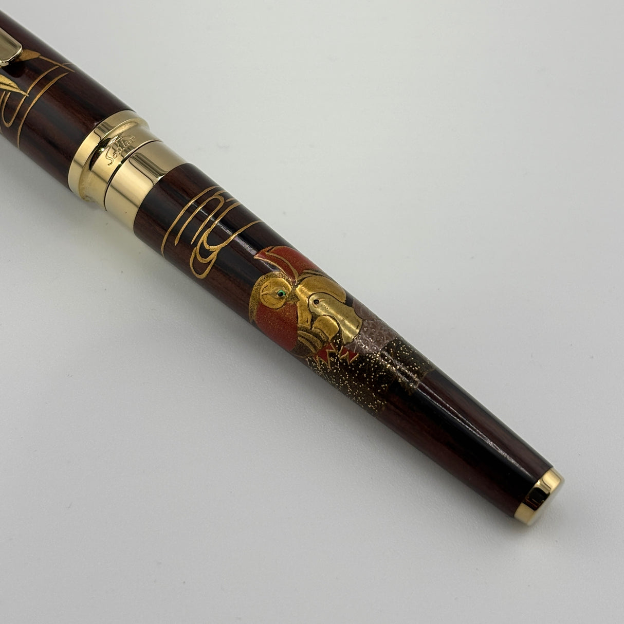 Sailor Kaga Taga Maki-e Oshidori Mandarin Duck Ebony Rosewood Fountain Pen - Extremely Rare !
