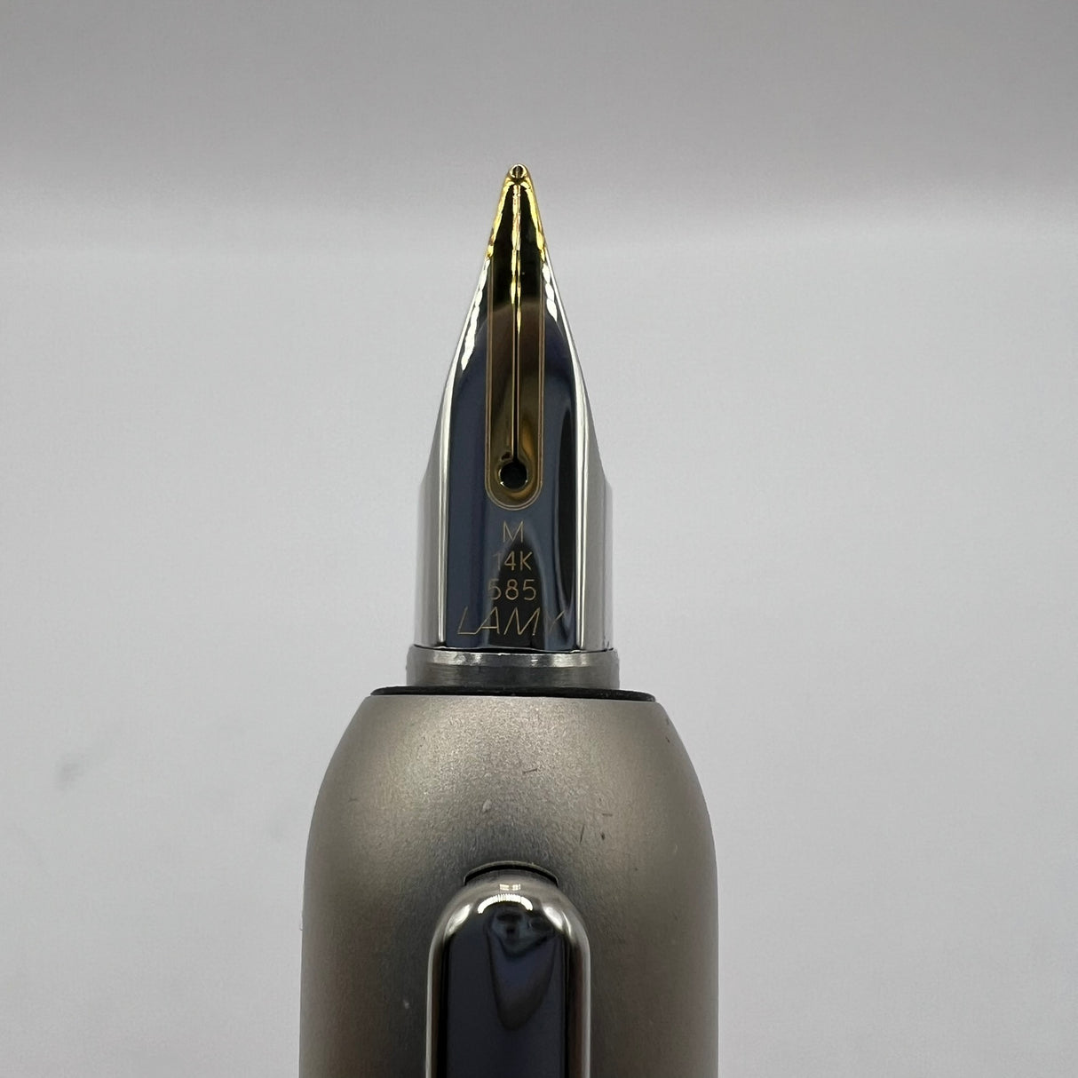 Lamy Dialog 3 Palladium Plated Finish, Retractable Nib Fountain Pen - Medium 14kt Gold Nib