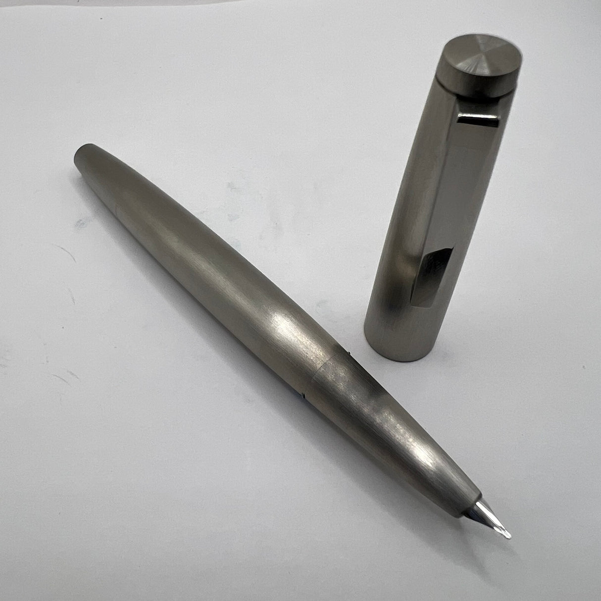 Lamy #2000 Matte Brushed Stainless Steel Fountain Pen - Fine 14kt Gold Nib