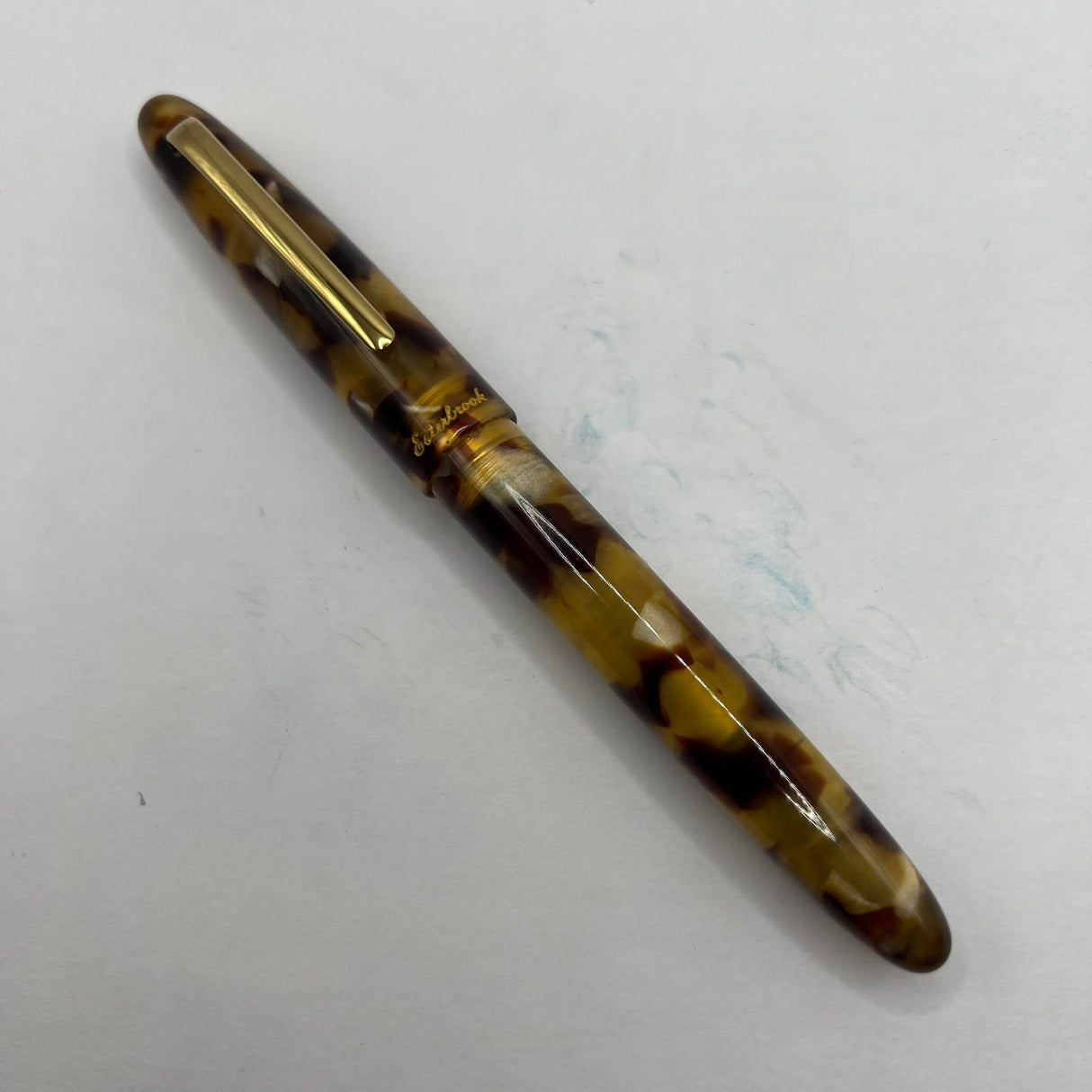 Esterbrook Estie Tortoise Regular Size Fountain Pen - Fine Gold-Plated Nib