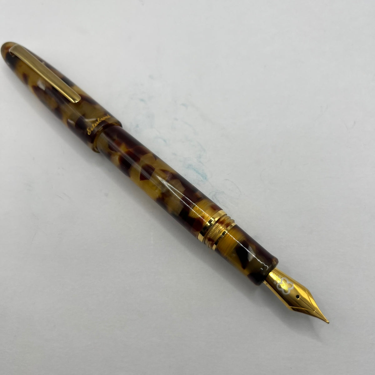 Esterbrook Estie Tortoise Regular Size Fountain Pen - Fine Gold-Plated Nib