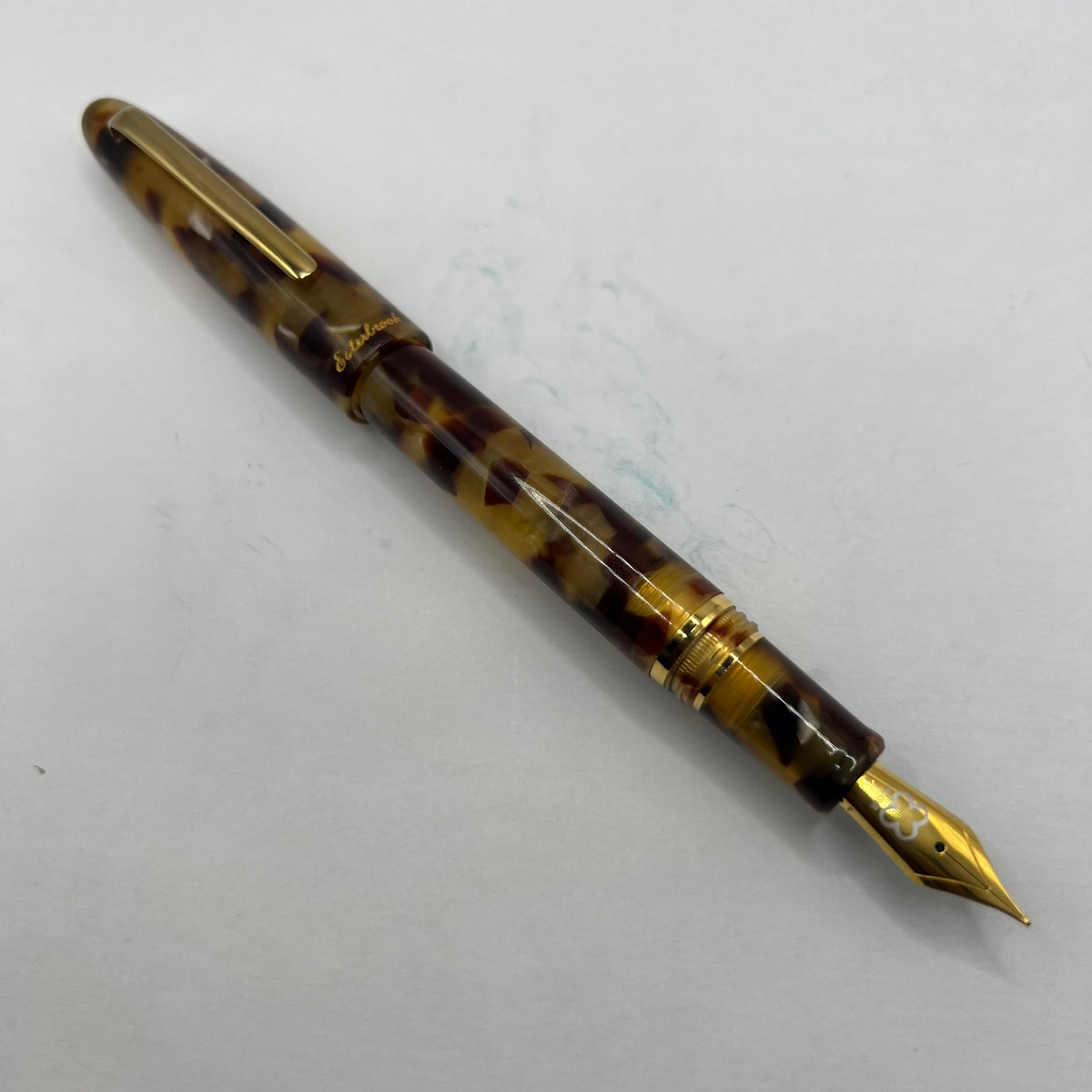 Esterbrook Estie Tortoise Regular Size Fountain Pen - Fine Gold-Plated Nib