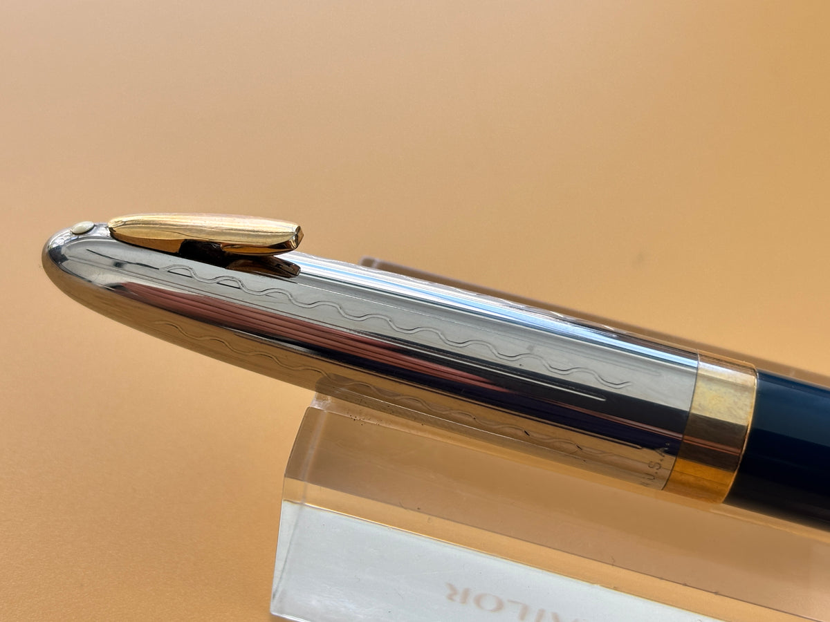Sheaffer Tuckaway Blue Chrome Cap New condition - Fountain Pen