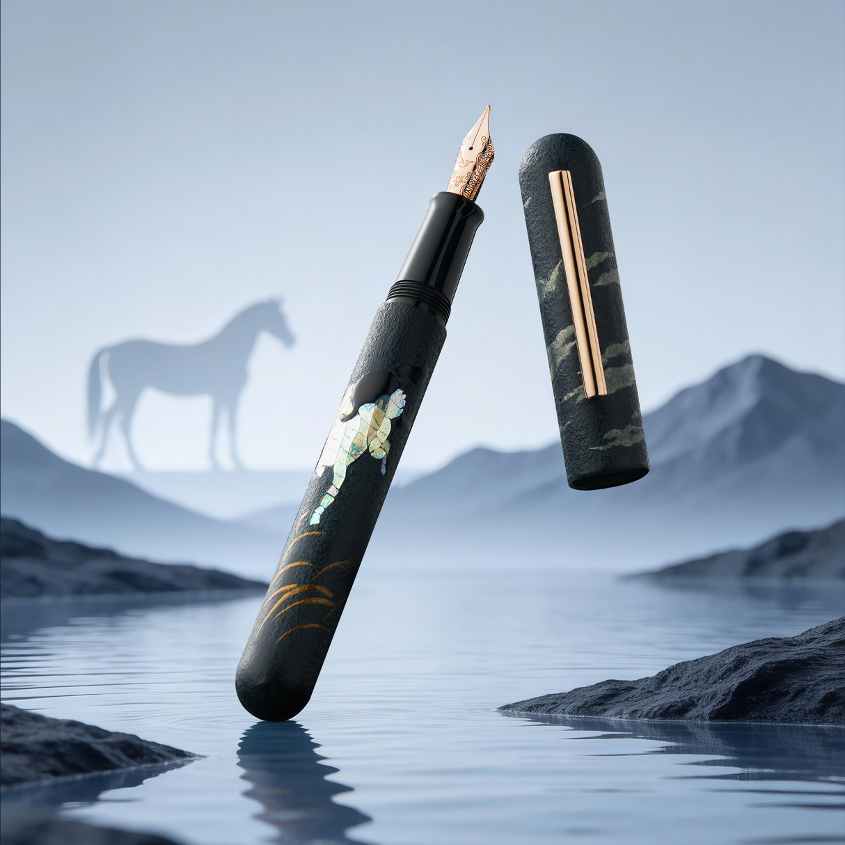 IKKAKU by Nahvalur – 骏 Year of the Horse Fountain Pen 14K Collection