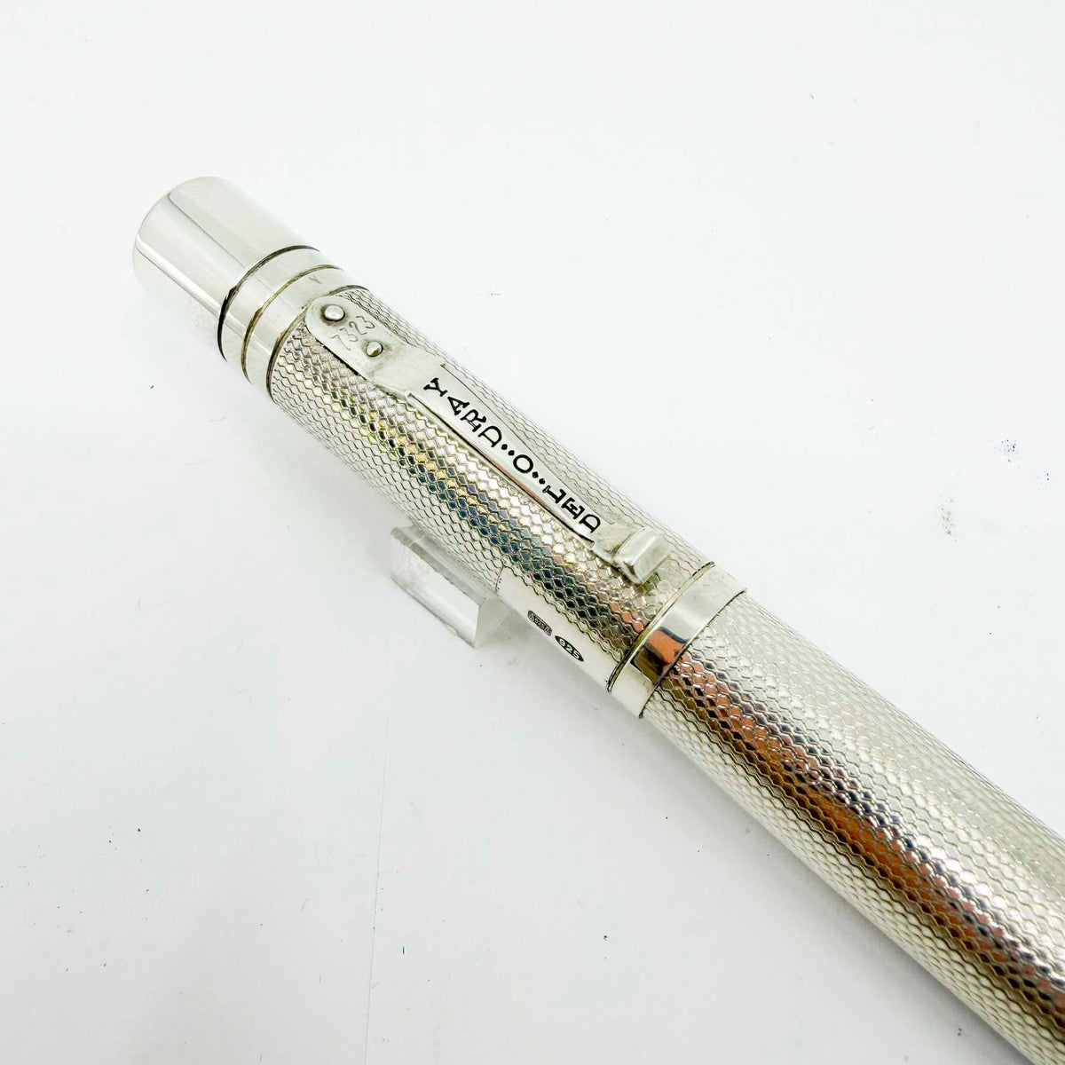 Yard-o-Led Sterling Silver Viceroy Grand Barley Fountain Pen - Broad 18kt Gold Nib