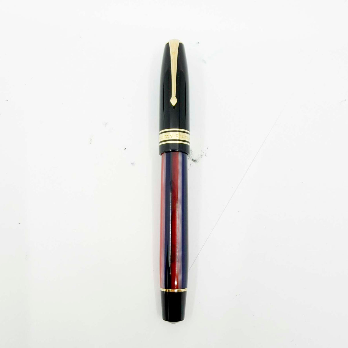 Conway Stewart "The Garner 100" Patriot Striped Barrel Limited Edition Fountain Pen - Medium 18kt Gold Nib