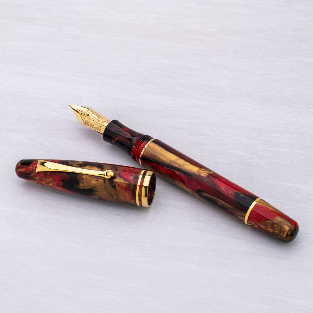 Maiora Ultra Ogiva Golden Rule Fountain Pen 14K Nib Collection