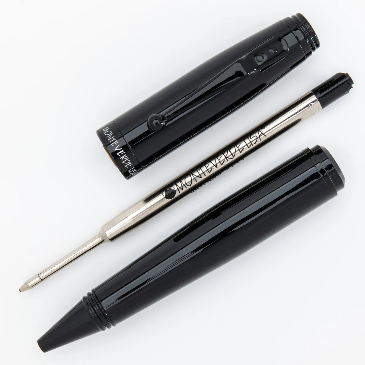 Monteverde USA Invincia Fusion Stealth Black Ballpoint Pen Collection
