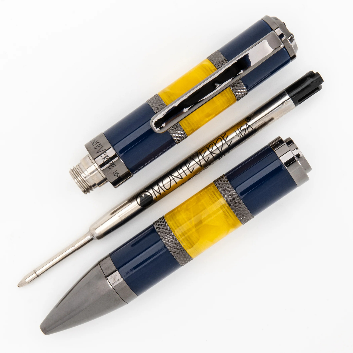 Monteverde USA Regatta Blue Yellow Ballpoint Pen Collection